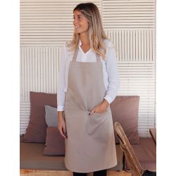 Tablier en polycoton sergé avec poche avant lavable à 60°C, 240 g/m²