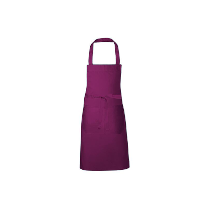Tablier de cuisine en coton sergé prérétréci avec poche avant, 230 g/m²