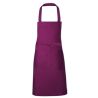 Tablier de cuisine en coton sergé prérétréci avec poche avant, 230 g/m²