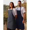 Tablier de cuisine en coton sergé prérétréci avec poche avant, 230 g/m²