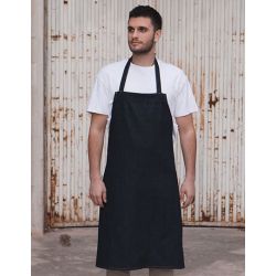 Tablier à bavette en jean avec points de tension renforcés, 300 g/m²