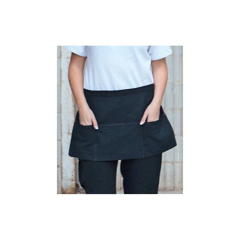 Tablier court grande poche en jean avec points de tension renforcés, 300 g/m²
