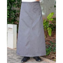 Tablier de bistro long sans poche en polycoton sergé, 240 g/m²