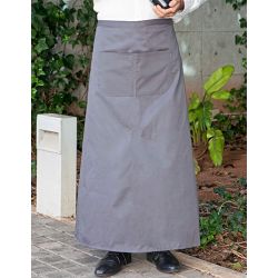 Tablier de bistro long avec poche en polycoton sergé, 240 g/m²
