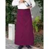 Tablier de bistro long sans poche fabriqué en Europe en polycoton sergé, 240 g/m²