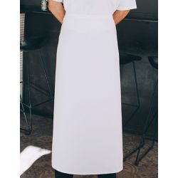 Tablier de bistro long sans poche en polycoton spécial sublimation, 240 g/m²