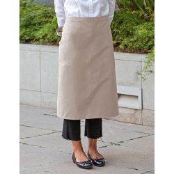 Tablier de cuisine sans poche fabriqué en Europe en polycoton sergé, 240 g/m²
