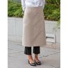 Tablier de cuisine sans poche fabriqué en Europe en polycoton sergé, 240 g/m²