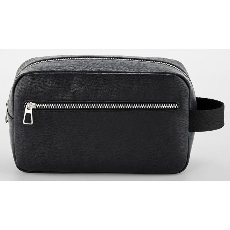 Trousse de toilette en simili cuir avec poches zippées