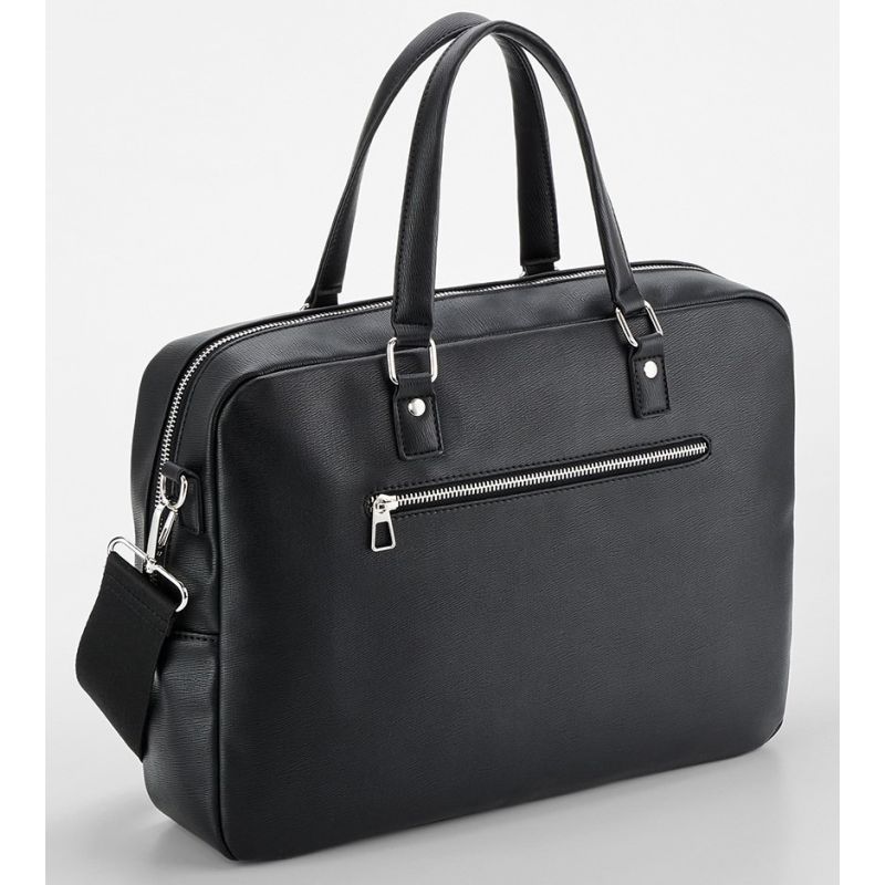 Sacoche en simili cuir avec bandoulière compatible ordinateur 16 pouces