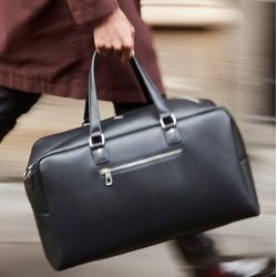 Sac de voyage en simili cuir avec bandoulière réglable, 25 litres