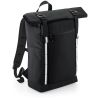 Sac à dos en polyester déperlant 300D fermeture à enroulement, bandes réfléchissantes