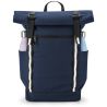 Sac à dos en polyester déperlant 300D fermeture à enroulement, bandes réfléchissantes