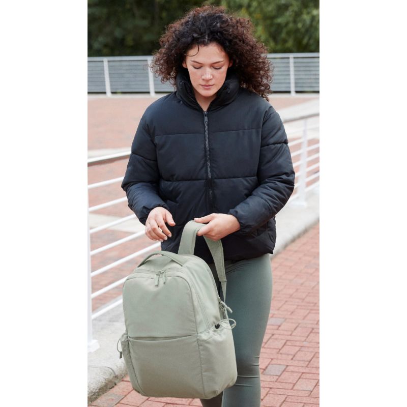 Sac à dos en polyester recyclé avec compartiment pour ordinateur portable