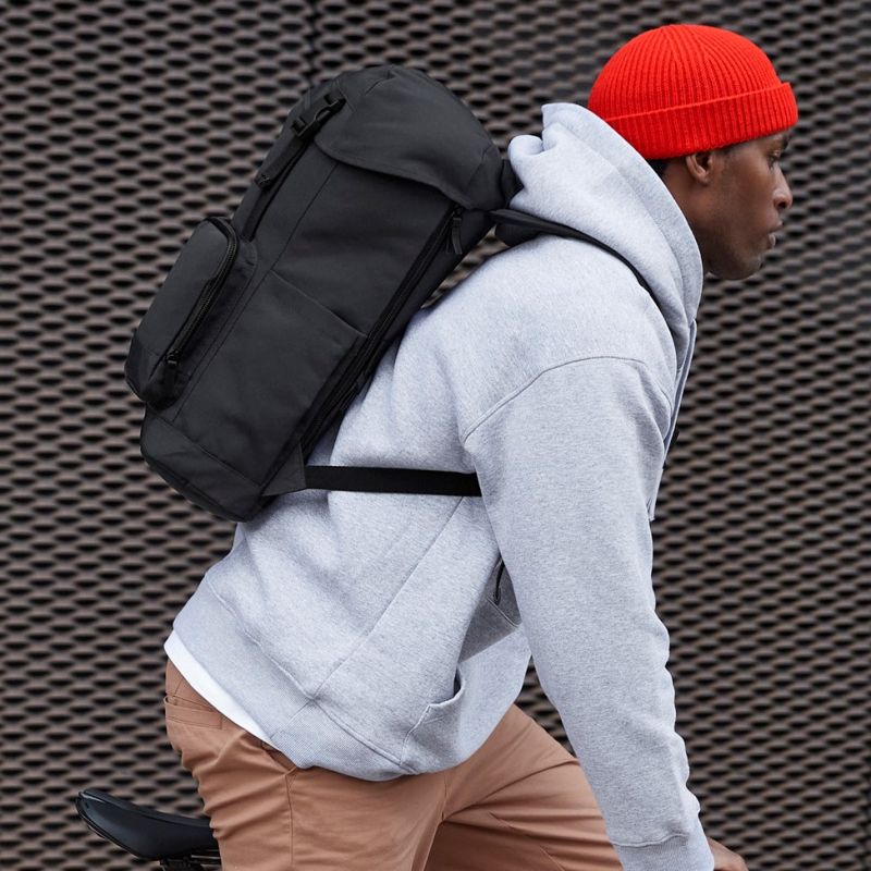 Sac à dos imperméable pour ordinateur portable en polyester recyclé, 21 litres