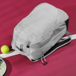 Sac à dos multisports en polyester recyclé 900D, compartiment raquettes