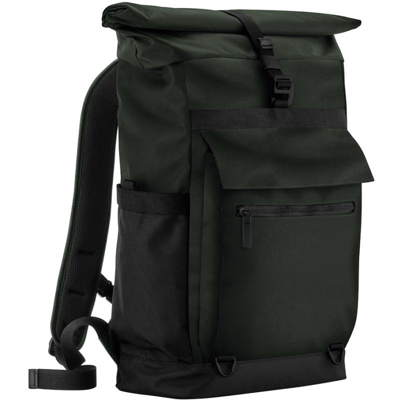Sac à dos pour ordinateur en polyester recyclé, fermeture par enroulement, 22 litres