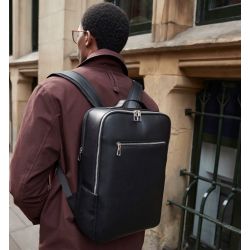 Sac à dos en simili cuir avec compartiment pour ordinateur portable, 10 litres