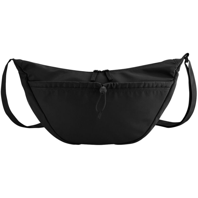 Sac à bandoulière en polyester recyclé, ouverture zippée à double sens