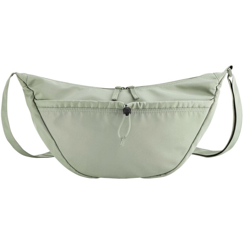 Sac à bandoulière en polyester recyclé, ouverture zippée à double sens