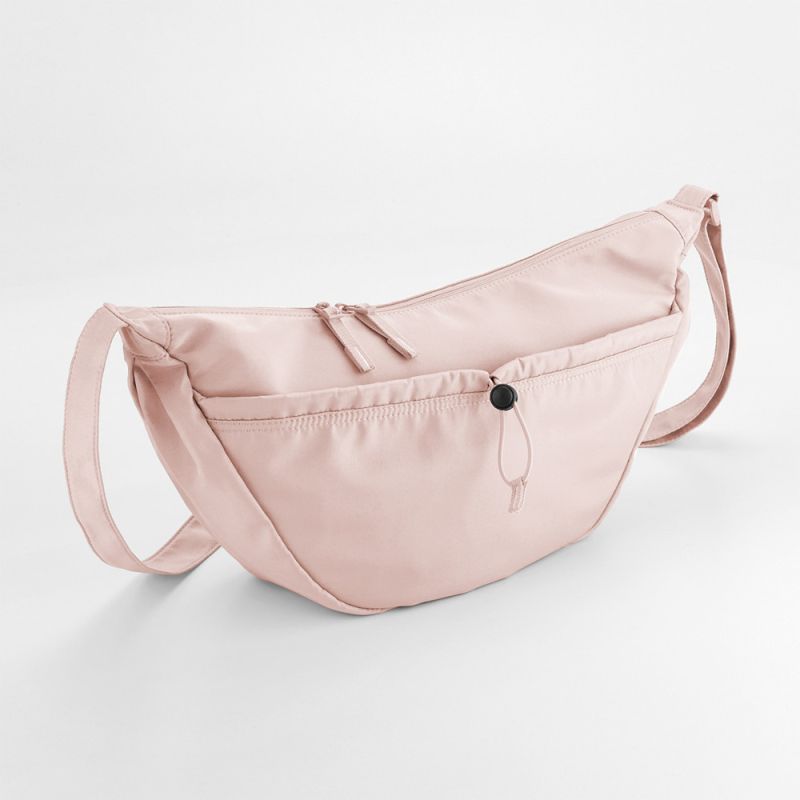 Sac à bandoulière en polyester recyclé, ouverture zippée à double sens