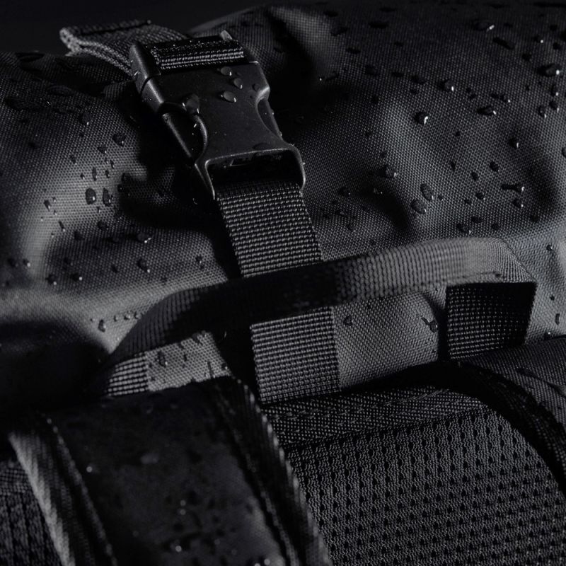 Sac à dos imperméable pour cycliste en polyester recyclé, sangle élastiquée à l'avant
