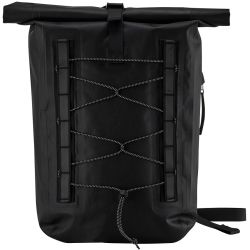 Sac à dos imperméable pour cycliste en polyester recyclé, sangle élastiquée à l'avant