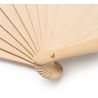 Éventail avec armature en bois et tissu multicolore
