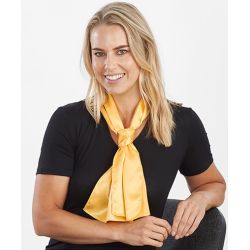 Foulard en polyester tissé avec une finition satinée lisse et brillante, format 120 x 25 cm