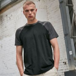 T-shirt baseball manches raglan NO LABEL, 140 g/m²