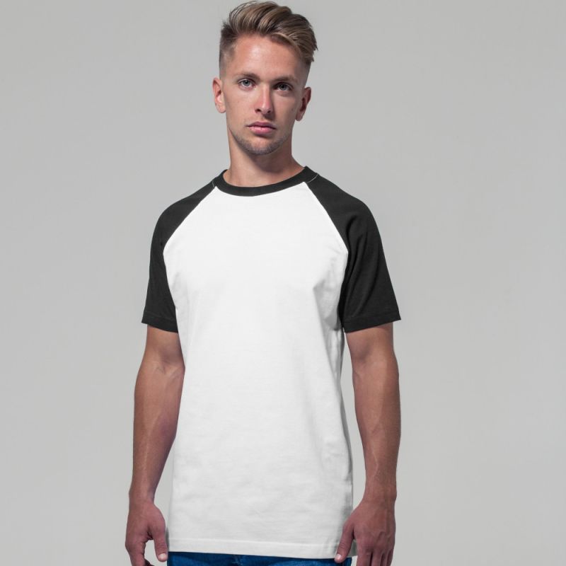 T-shirt baseball manches raglan NO LABEL, 140 g/m²