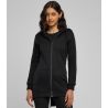 Long sweat zippé à capuche pour femme avec poches, 300 g/m²