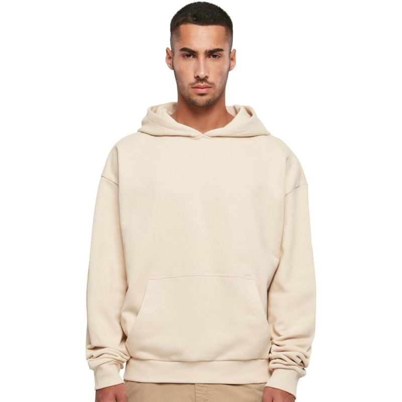 Sweat à capuche lourd en coton ultra épais, coupe casual, poche kangourou, 460 g/m²