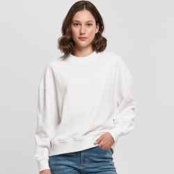 Sweat col rond femme oversize épaules tombantes NO LABEL, 300 g/m²
