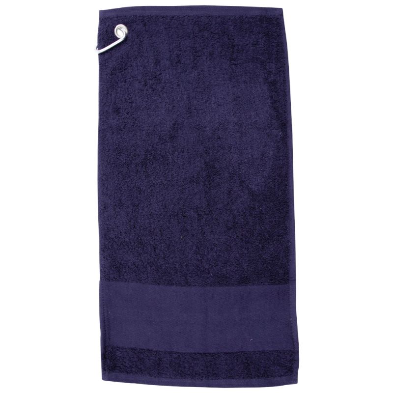 Serviette de golf en coton avec bordure imprimable, 550 g/m²