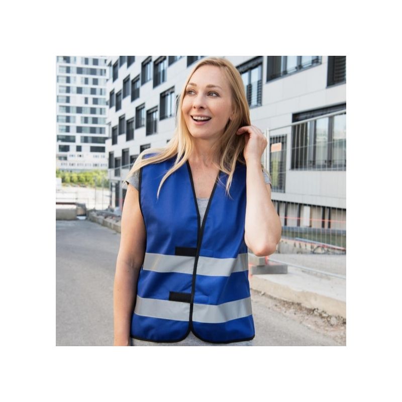 Gilet de sécurité fonctionnel hi-vis en polyester avec bandes réfléchissantes, 120 g/m²