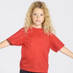 Tee-shirt de sport enfant col rond manches raglan, 130 g/m²