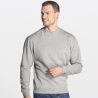 Sweat set in col rond double piqûre et bords côtes en polycoton, 275 g/m²