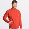 Sweat grand zip sans capuche, intérieur gratté, poches latérales, 290 g/m²