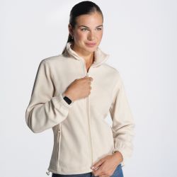 Veste polaire femme, fermeture grand zip, 2 poches zippées, coupe cintrée, 300 g/m²