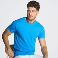 T-shirt col rond manches courtes en coton ringspun pré-rétréci, 160 g/m²