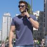 T-shirt style urbain en coton doux, col et manches bruts sans finition, 120 g/m²