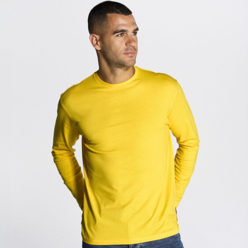 T-shirt adulte manches longues en coton ringspun, 160 g/m²