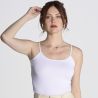 Débardeur à bretelles fines en polyester élasthanne, coupe moderne, 145 g/m²