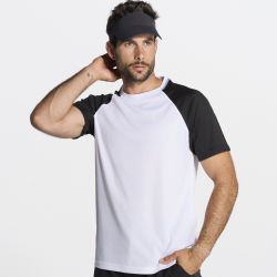 Tee-shirt baseball de sport, manches raglan contrastées,  130 g/m²