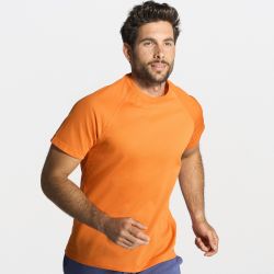 Tee-shirt de sport homme col rond manches raglan, 130 g/m²