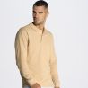Polo manches longues homme en coton pré-rétréci, maille piquée, 210 g/m²
