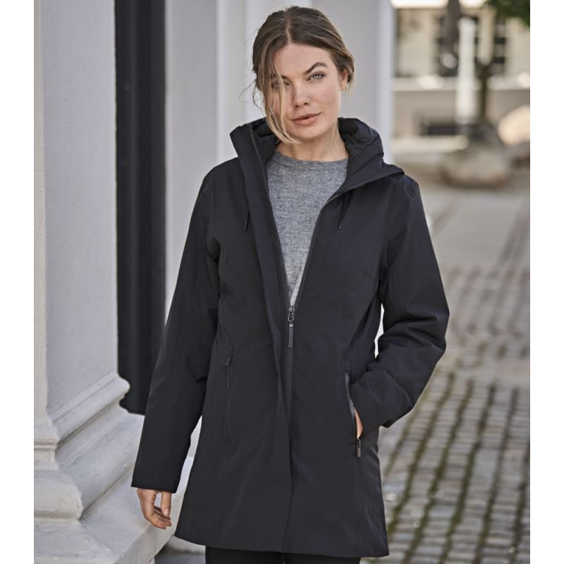 Parka femme mi-longue toutes saisons moderne et sportive, 260 g/m²