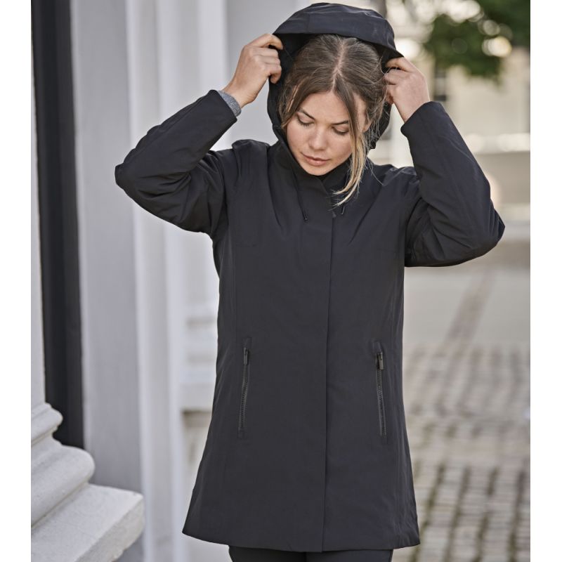 Parka femme mi-longue toutes saisons moderne et sportive, 260 g/m²