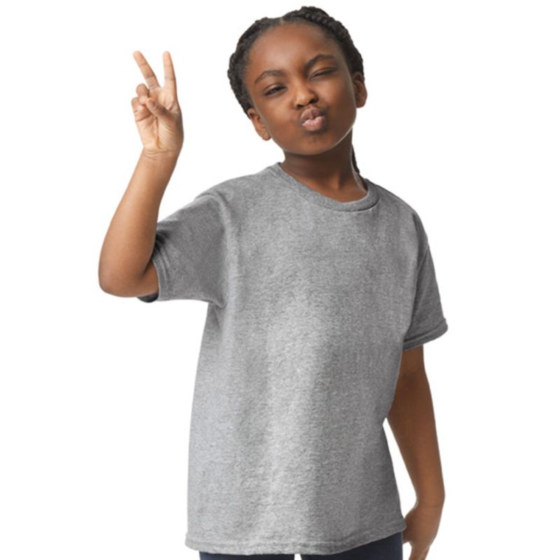 T-shirt enfant manches courtes en heavy coton jersey, 180 g/m²